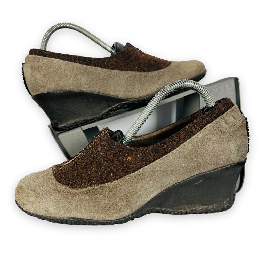 Merrell‎ Tulip Grey Wedge 2-Tone Grey / Brown Women's 6